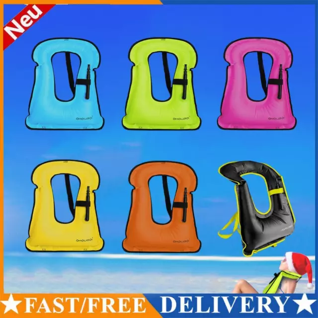 PVC Boating Life Vest Portable Inflatable Buoyancy Vest for Swimming Sea Fishing