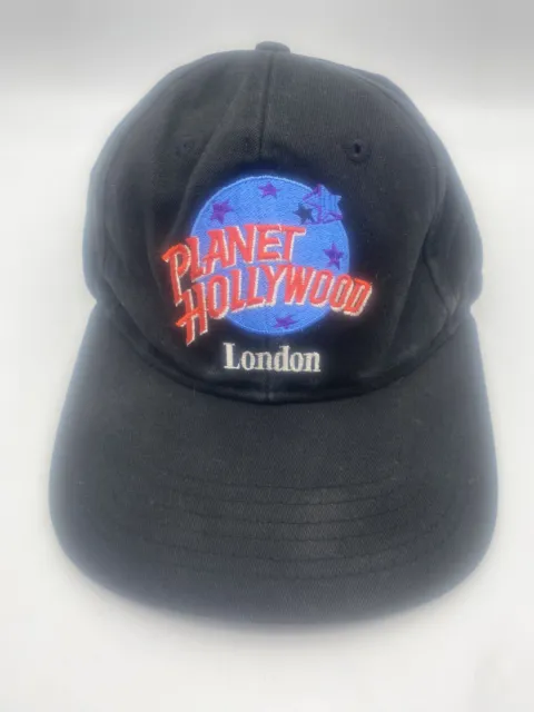 Planet Hollywood London Black Cap Hat Adjustable Snapback Embroidered