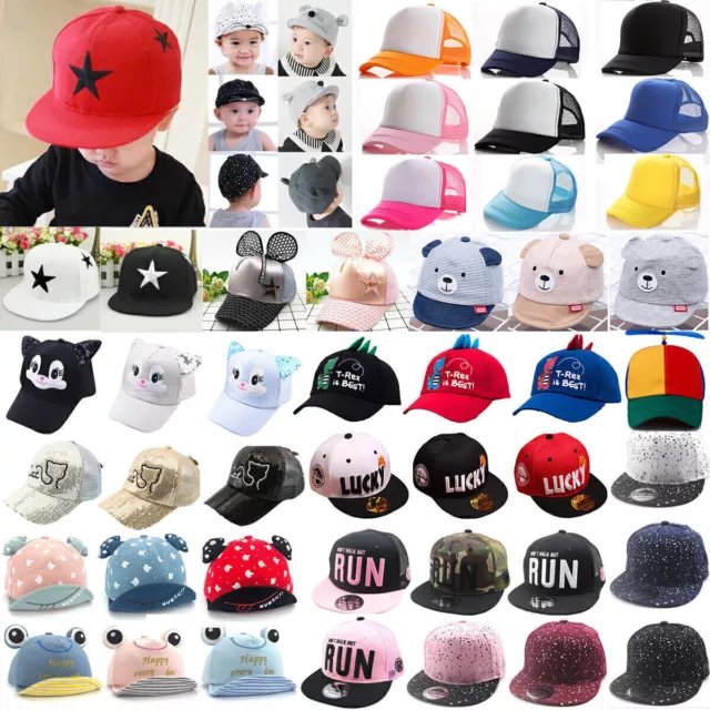 Baby Kids Boys Girl Baseball Cap Adjustable Snapback Trucker Sun Visor Hat GiftS