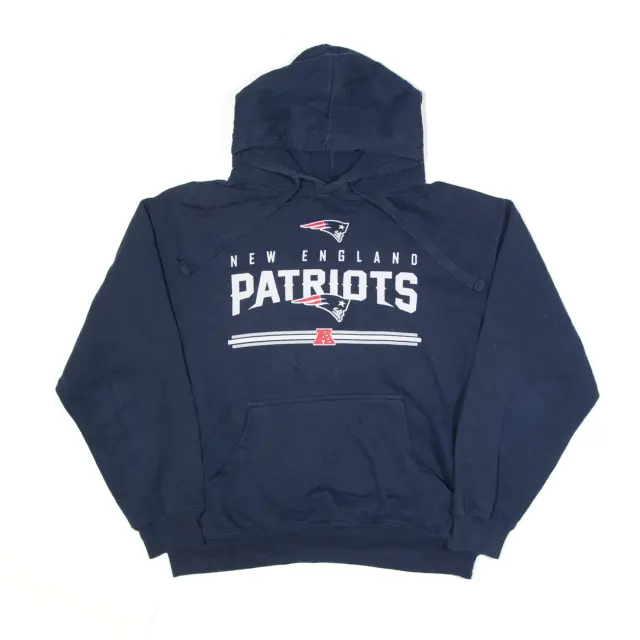 NFL New England Patriots Hoodie Blue Pullover USA Mens L