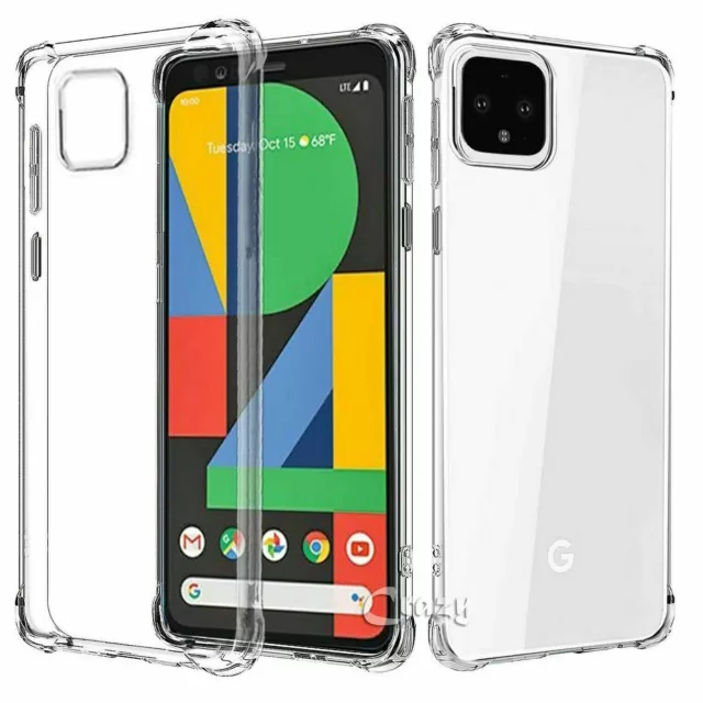 For Google Pixel 8 Pro 4 4XL  Slim Heavy Duty Crystal Clear Case Soft Gel Cover