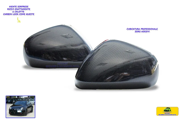 Calotta Specchio In Carbonio Per ALFA ROMEO MITO Dal 2008 - Lato Sinistro, Verniciabile