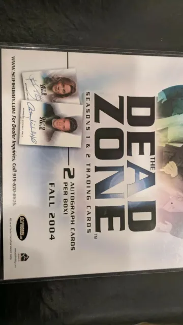 The Dead zone season  1 &2 Trading Card Dealer Sell Sheet Promo + top loader 2