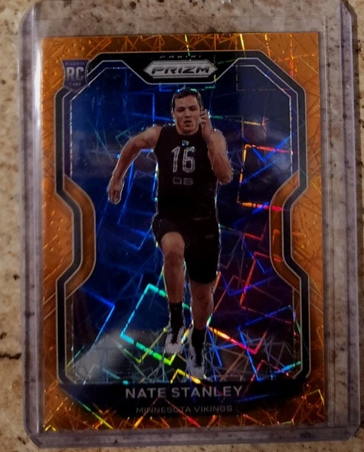 2020-21 Panini Prizm Nate Stanley Rookie Orange Laser Parallel Rc VIKINGS