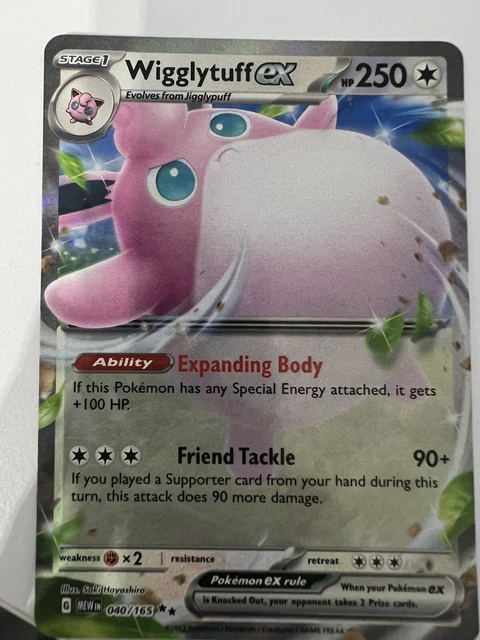 Pokémon TCG Wigglytuff ex Scarlet & Violet - 151 040/165 Holo Double Rare