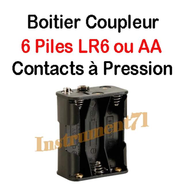 Porte-piles 4x R20 (D) Avec Contacts à Souder – Noir – Modèle BH143D – Neuf