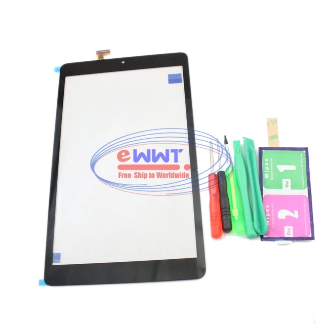 FREE SHIP for Alcatel Joy Tab 9029w 8" Black Touch Screen Digitizer+Glue XKLU926