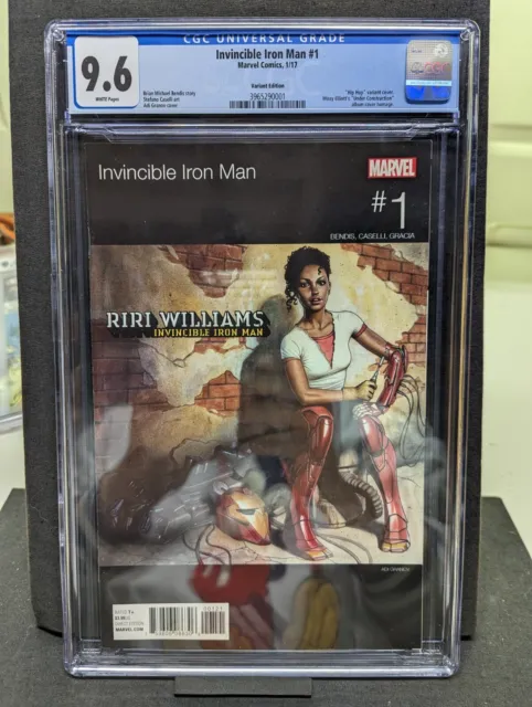 Invincible Iron Man 1 CGC 9.6, Riri Williams Hip Hop cover