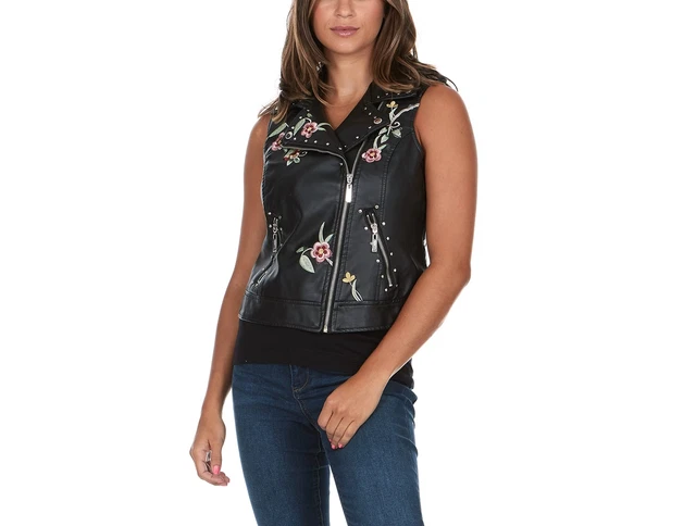 JOUJOU Girls' Luxury Clothing Fitted Biker Vest, Fashionable Jacket & Stylish