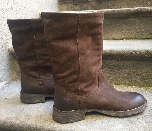 DESTOCKAGE : BOTTINES FOURREES MARQUE Mms CUIR MARRON @ T 36 @ NEUF 139€ @ N758 2