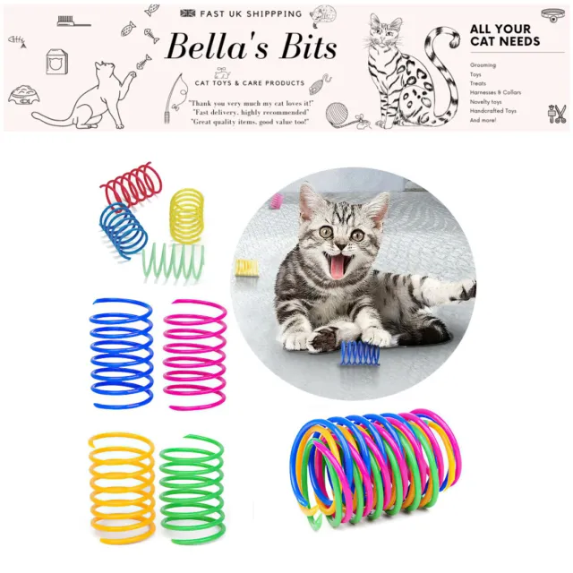 Cat Kitten Spring Toy 4-20 Bouncy Plastic Training Toys Teasing Playing Cat Toy