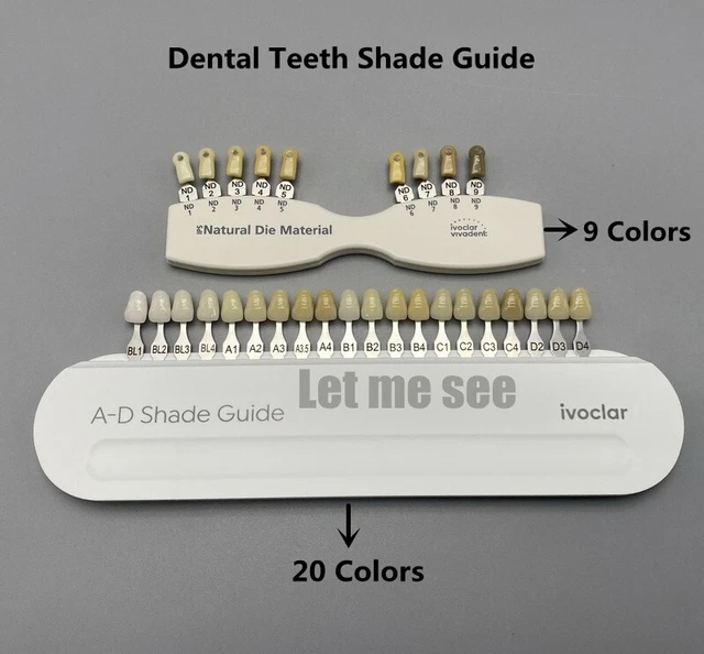 Ivoclar Vivadent Dental Shade Guide A-D 20 IPS Natural Die ND1-9 Bleach Teeth