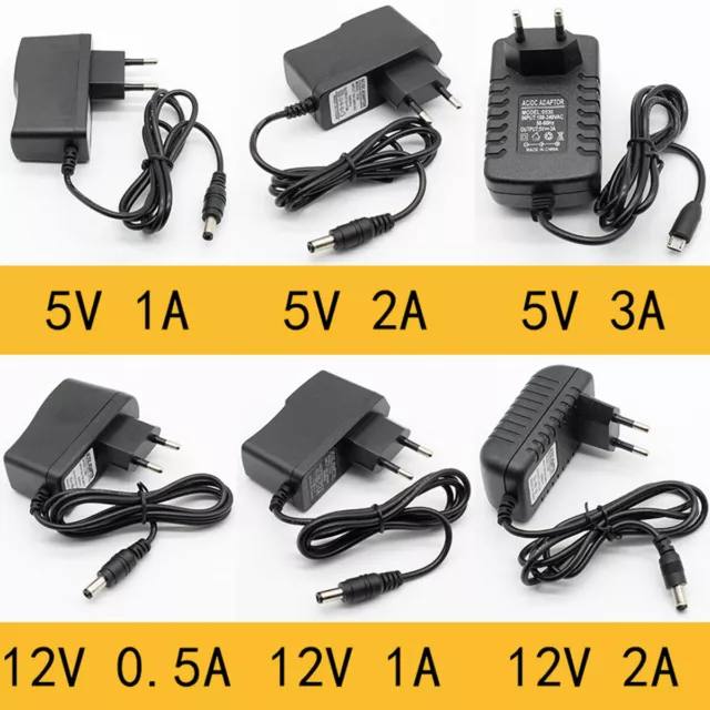 100-240 V AC zu DC Adapter Ladegerät 24/9/5/3/12V 1A 2A 0,5A EU Stecker Schwarz