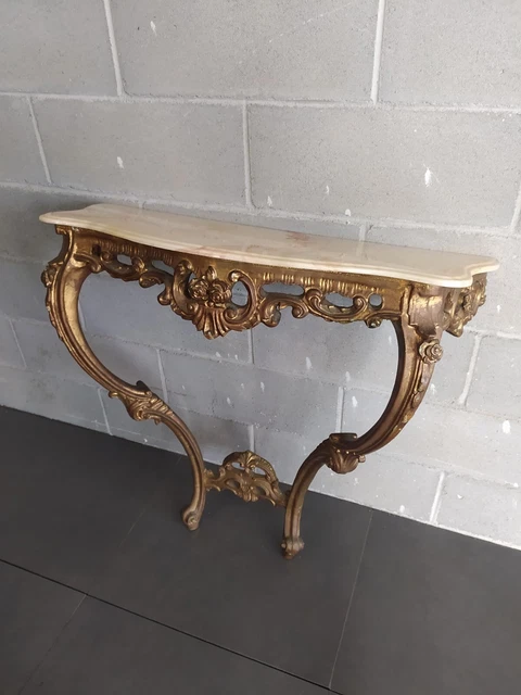 Console scolpita e intagliata