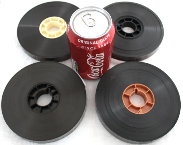 Four 16mm Audio/Sound Sep, Seperate Magnetic Tape Reels on Cores. FREEPOST