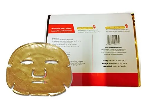 200 x 24K Gold Kollagen Kristall Gesichtsmaske Anti-Aging Abziehen Masken versandkostenfrei 2