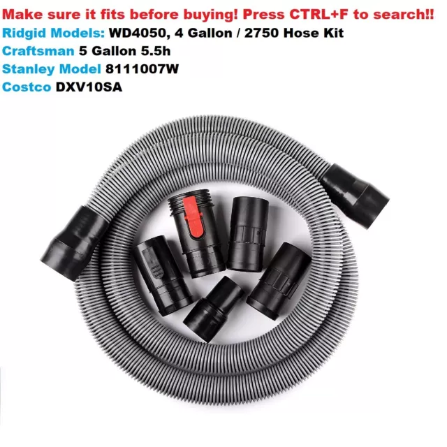 Heavy Duty Contractor Wet/Dry Vacuum Hose For All Brands And Models Listed
