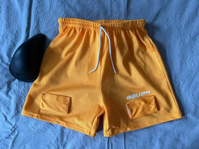 Eishockey Tiefenschutz Shorts Youth/Junior L/G, Bauer, orange