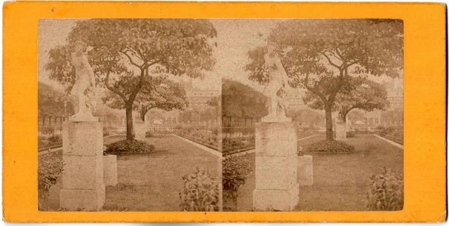Pars 1860.Le Louvre.Photo Stereo Albumnée.Albumen ance Pars 1860.Le Louvre.Photo Stereo Albumnée.Albumen ance