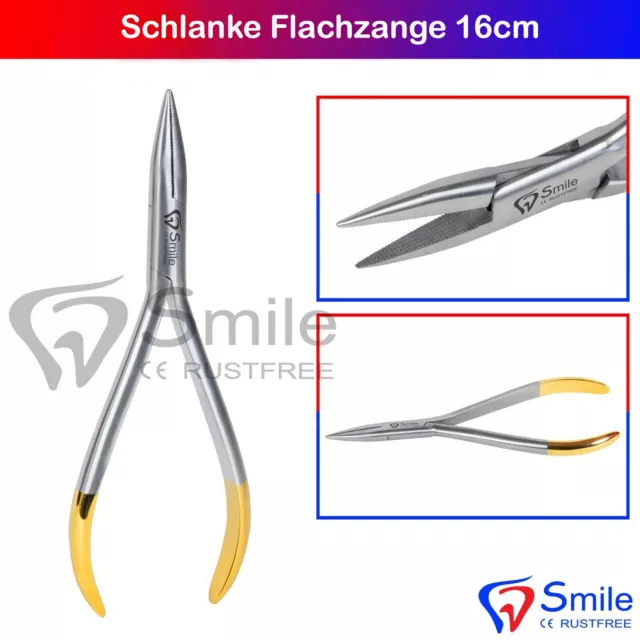 Spitzflachzange KFO Flachzange schlanke Ligaturen Draht Zahntechnik Dental Plier