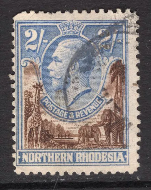 M17854 Northern Rhodesia/Zambia 1925 SG11 - 2/- brown & ultramarine.