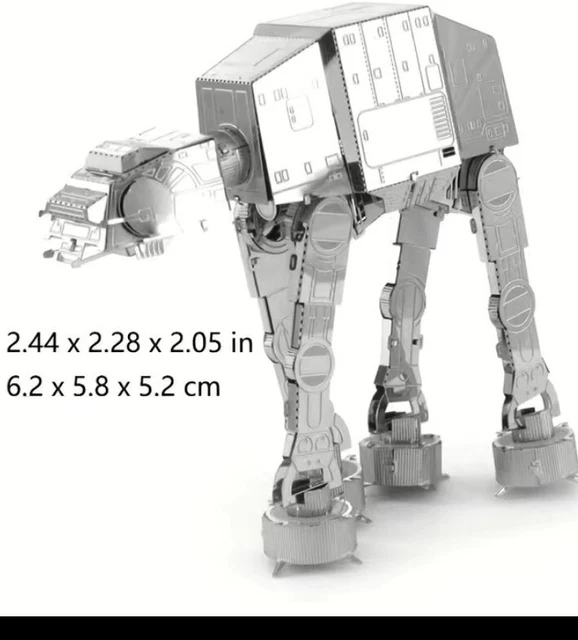 STAR WARS MINIATURE Metal Models Kit Laser Cut DIY UK Metal 3D AT-AT ...