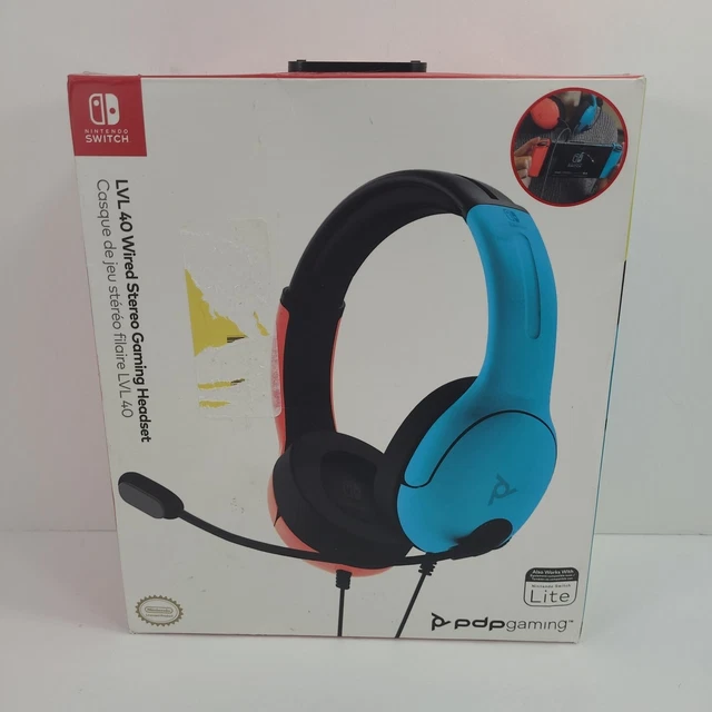 PDP LVL40 Blue/Red Over the Ear Wired Gaming Headset for Nintendo Switch
