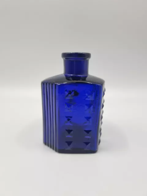 Blue Hobnail Poison Bottle