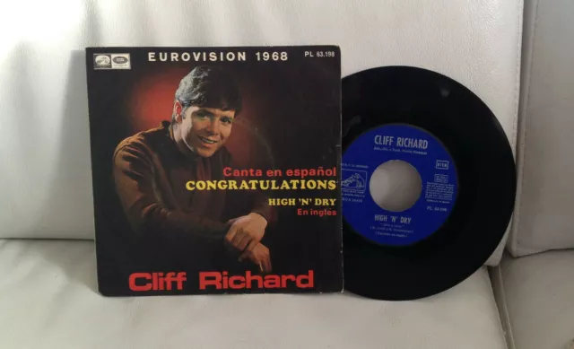 Cliff Richard. High 'N' Dry. Eurovision 1968. Made In Spain. 2 Tracks.