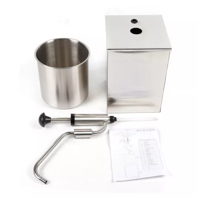 304 Stainless Steel Condiment Sauce Pump Ketchup Mustard Dispenser Pump 4L