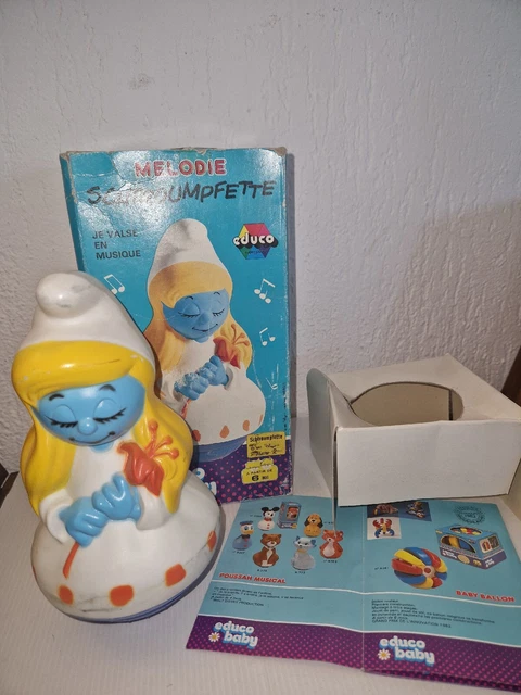 Schtroumpfette Avec Bébé Schtroumpf – Schleich 1983 – Variante Hong Kong 1984 – Collector