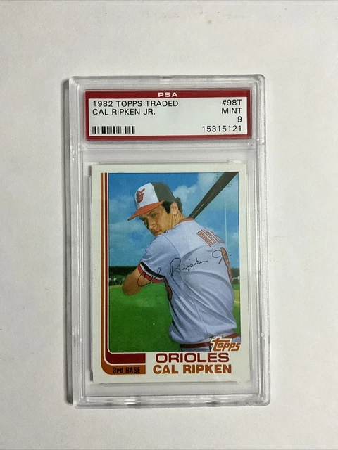 1982 TOPPS TRADED Cal Ripken JR PSA 9 RC recrue Baltimore Orioles HOF ...