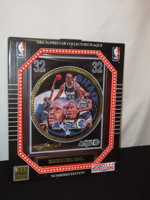 Shaquille O'Neal Shaq NBA Magic Basketball Superstars Plaque Sports Impressions