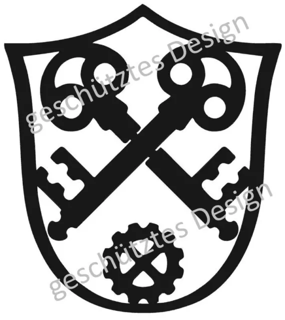 Schlosser Wappen Zunftzeichen Logo Deko 40cm-100cm aus 3mm Stahl Maibaum
