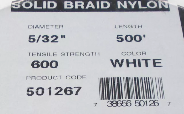 Unicord Solide Tresse Nylon Corde 5/32 " X 500 FT 3