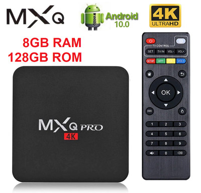 MXQ TV BOX MXQ PRO ANDROID 10.0 4G RAM 32G ROM TASTIERA COMANDI 