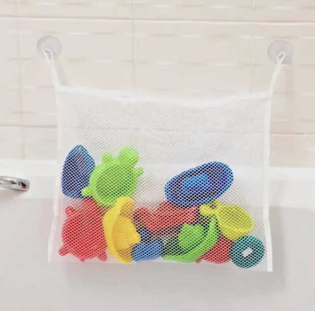 Large Kids Baby Bath Toy Tidy Organiser Mesh Net Storage Bag Holder Bathroom
