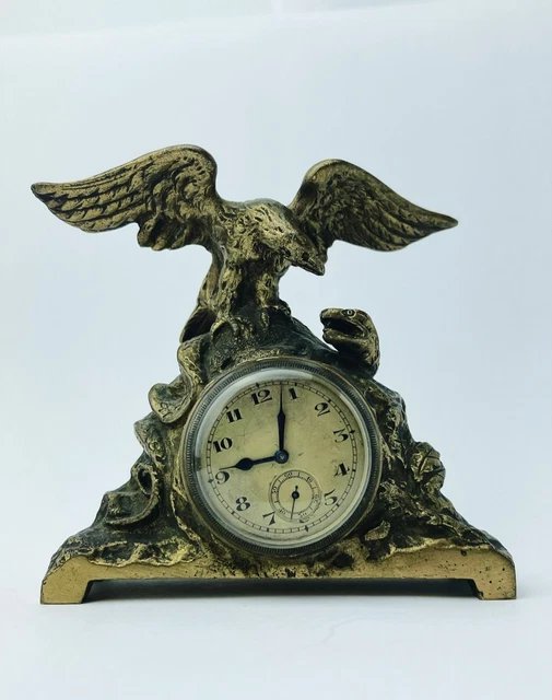 Reloj de sobre mesa de cuerda de bronce,para reparación JBB