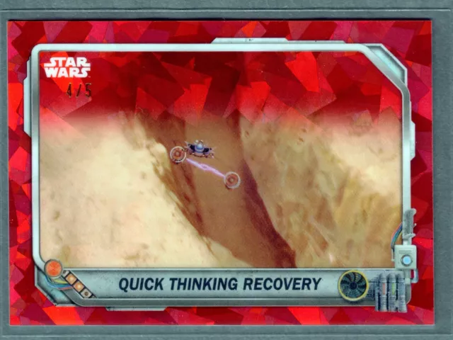 2024 Topps Star Wars Chrome Sapphire Quick Thinking Recovery Podracing Red 4/5