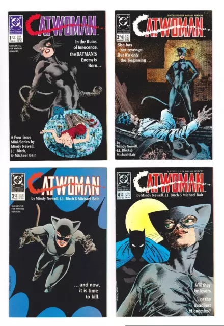 CATWOMAN 4-BOOK '89 MINI-SERIES (VF/NM to NM-) NEW ORIGIN/BATMAN (FREE SHIP)*