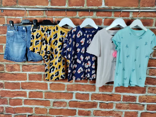 Girls Bundle Age 4-5 Years Next H&M Gap Denim Shorts Pyjamas T-Shirt Set 110Cm