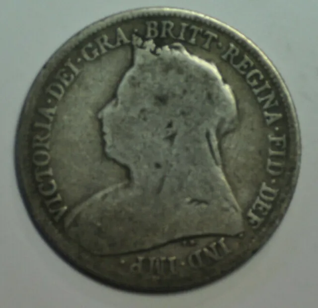 mw16901 Great Britain; Silver Shilling 1899  Victoria (1837-1901) KM#780