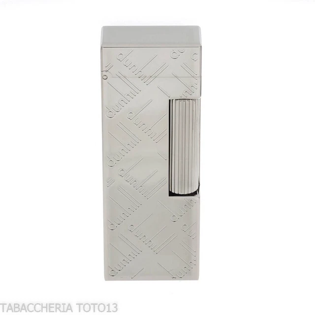 Accendino Dunhill Rollagas placcato palladio incisioni loghi astratti