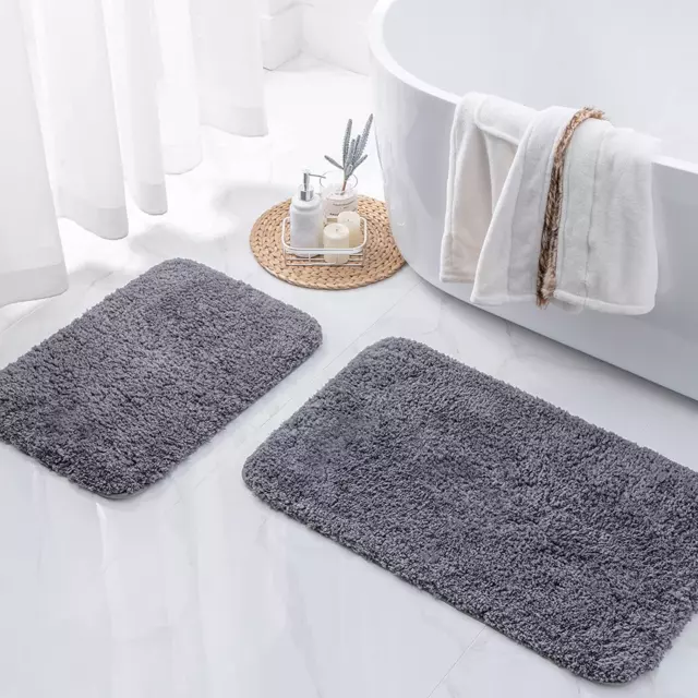 Ashler Runners Bathroom Rugs Long Non Slip Bathroom Rug Sets 2 Piece, Water Abso