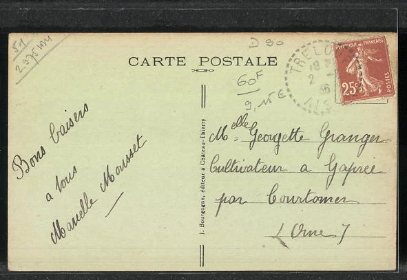 CPA Dormans, Route de Chalons, vue de la rue 1936 2