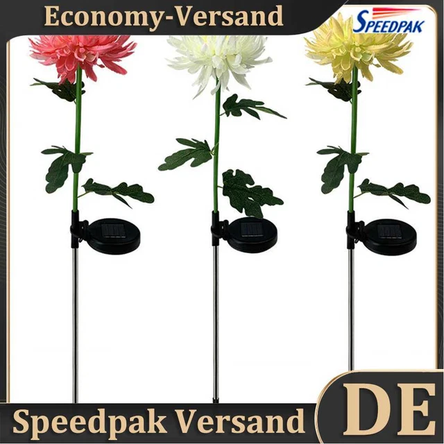 Simulazione Lampada Crisantemo Solare Impermeabile LED Fiore Artificiale Decorazione Prato