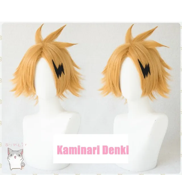 My Boku no Hero Academia Kaminari Denki Cosplay Costume Wig+ lightning accessory