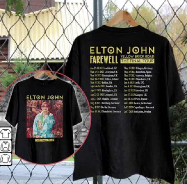 ELTON JOHN TOUR Dates 2023 World Tour tshirt 8.99 PicClick