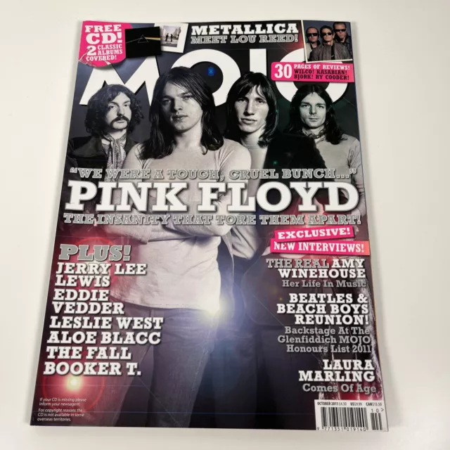Pink Floyd Mojo #215 Magazine October 2011 Pink Floyd Cover And Feature Uk