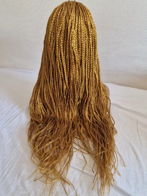 Full Density Front part  Braided box Wig blond 27 inch, braid wig